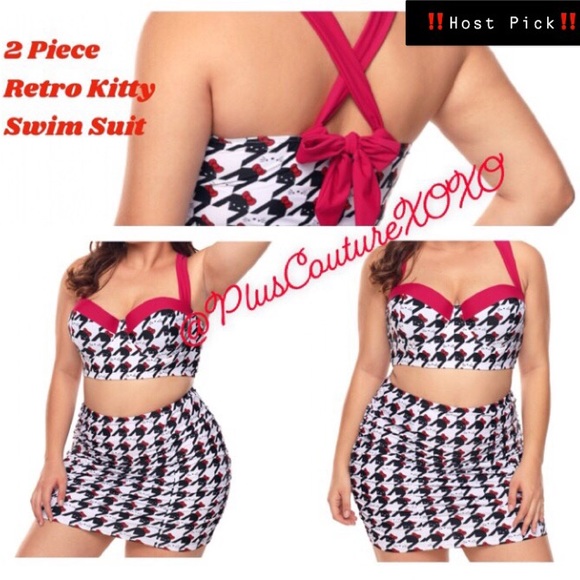 retro high waisted swim skirt
